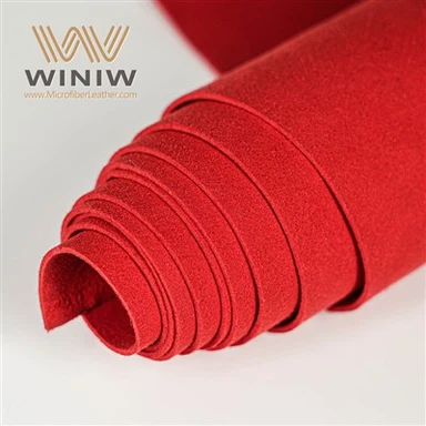 Piros mikroszálas műbőr anyag az autók belsejéhez