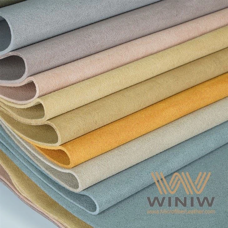 Fire Retardant Micro Fiber Material Synthetic Suede Vegan Leather